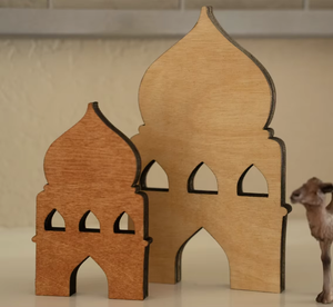 Décoration en bois sculptée, élégante, faite à la main, centre de table islamique, décoration de la maison pour le Ramadan et l'Aïd, ornement élégant en provenance d'Inde - Product Image 6