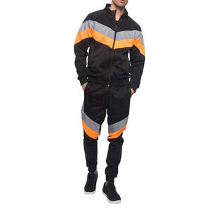 Ensemble coupe-vent personnalisable pour hommes, fabricants de survêtements deux pièces à fermeture éclair, respirant, réfléchissant, jogging en polyester, hiver - Product Image 6