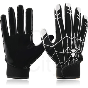 Vente flash, gants de football américain de qualité supérieure, design toile d'araignée, latex, adhérence, extensibles, imperméables, écran tactile amélioré, non - Product Image 6