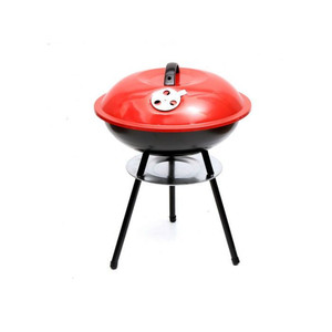 Parrilla redonda de carbón para briquetas de jardín con tapa y caja de cenizas portátil - Product Image 2