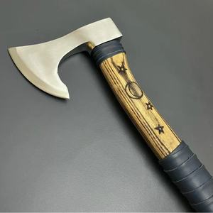 Hache à fendre Jexmoo personnalisée de 19,5 pouces en acier D2, manche en bois de rose, étui en cuir, cadeau d'extérieur, fait main, industriel - Product Image 3