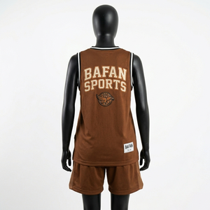 Women Mesh Short Set Premium Polyester Mesh Breathable <b>Peach</b> Color Side Panel Custom Heat Transfer Logo Women's Sets - Product Image 4