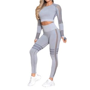 Conjunto de Yoga para Mujer de Alta Calidad al por Mayor, Sujetador Deportivo Sin Costuras y Leggings, Ropa de Gimnasio, Fabricante - Product Image 1