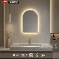 Miroir de salle de bain LED anti-buée éclairé sur mesure, avec éclairage frontal, vente en gros pour fournisseurs