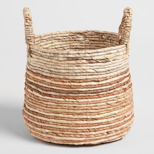 Cesta de almacenamiento de ratán natural hecha a mano ecológica al por mayor con asas, organizador para el hogar con logotipo personalizado, precio de fábrica - Product Image 3