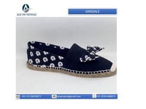 Alpargatas planas de yute con estampado de color blanco dorado, cómodas y de moda, sin cordones, naturales y elegantes - Product Image 3