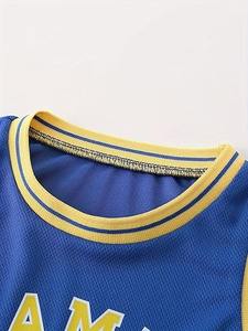 Ensemble de maillot de basket-ball léger et respirant pour enfants garçons lettres de jeunesse imprimé débardeur et short de sport pour les sports d'été - Product Image 3