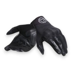 Gants de moto unisexes légers d'été MOTODESIGN Ascendancy, demi-doigts, en cuir, avec paume en silicone, protection pour le cyclisme et la pêche - Product Image 1