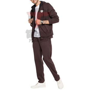 Gran oferta de chándal personalizable a la moda para hombre de talla grande ligero de longitud completa patrón sólido polar 100% algodón transpirable - Product Image 5