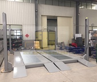 Élévateur de stationnement mécanique vertical à 2 étages, 2000 kg, pour 4 voitures, à quatre poteaux, robuste, levage hydraulique stable pour garage