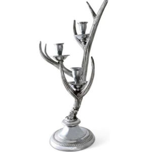 Candelabro de aluminio plateado para decoración del hogar para Navidad, cumpleaños y mesa de Pascua - Product Image 4