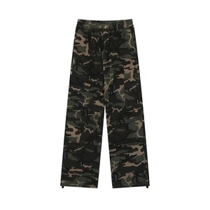 Pantalones Cargo Pantalones holgados Mujer Otoño Streetwear Pantalones de mujer Vintage Casual Pantalones de chándal sueltos Ajuste suelto Dibujar Cuerdas Cargo - Product Image 4