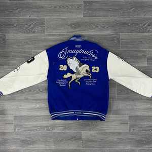 Veste universitaire de qualité supérieure personnalisée pour hommes, vestes de collège, broderie en chenille et manches en cuir, vente en gros - Product Image 2