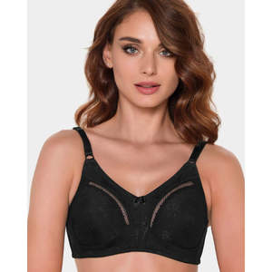 Soutien-gorge minimiseur sans armatures Cherry 350, réglable, pour femmes, motif uni, décoration à nœud, respirant, effet push-up, sans fil - Product Image 1