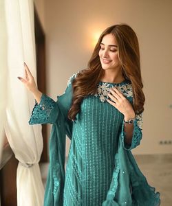 นวมคลุมหน้าสไตล์อินเดียปากีสถานพร้อมทําชุดผ้าฝ้ายผู้หญิงเย็บชุดผู้หญิงที่สง่างาม - Product Image 5