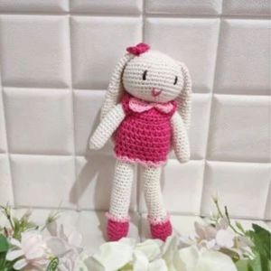 Muñeco de conejito suave, juguete de peluche para niños, bonito conejo de peluche para niña, regalo de cumpleaños, muñeco de algodón para bebé - Product Image 5