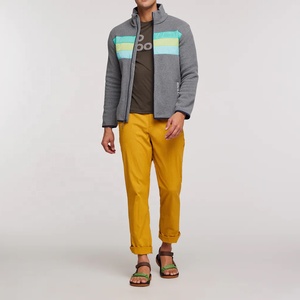 Chaqueta de lana Sherpa con cremallera y cuello levantado para hombre personalizada de fábrica, decoración de piel, chaqueta de cuero a la moda de invierno estampada de talla grande - Product Image 2