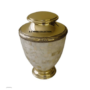 Caja de forma cuadrada de metal de calidad superior hecha a mano de diseño urna para adultos clásico elegante al por mayor de metal suministros funerarios urnas - Product Image 3