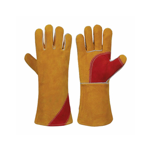 Guantes de soldadura de cuero de alta calidad Cómodos seguridad para las manos para protección industrial Guantes de cuero para hombres - Product Image 1