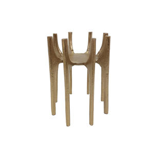 Handmade Trending Gold-Finished Metal Candle <b>Pillar</b> Holder for Home Christmas Tabletop <b>Lighting</b> & Decoration - Product Image 1