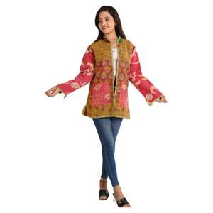 แจ็กเก็ตผ้าฝ้ายสไตล์วินเทจของผู้หญิงเสื้อแจ็กเก็ตแนวโบฮีเมียน - Product Image 4