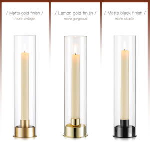 Candle <b>Holder</b> With <b>Glass</b> Pits on Metal Base With Customized Color and Sizes With Great Quality at Wholesale Prices - Product Image 2