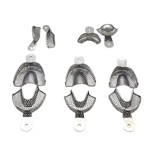 Kit Profesional de 10 Piezas de Bandejas de Impresión Dental Manuales de Acero Inoxidable, Instrumentos de Clase I con Certificación CE para Uso en Clínicas Dentales - Product Image 4