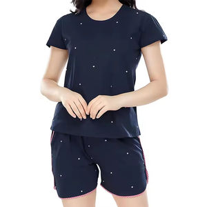 Ensemble en coton Activewear pour femme avec t-shirt à manches courtes et short taille haute, parfait pour la gym, le yoga, l'entraînement et le confort quotidien - Product Image 2