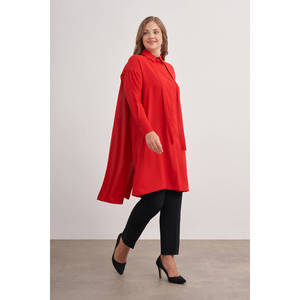 Tunique en polyester rouge grande taille - 15765112 - Product Image 3