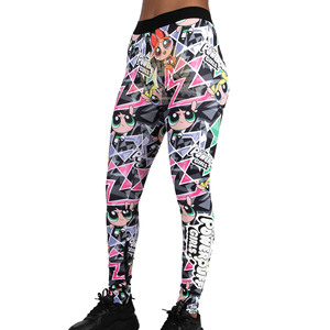Leggings en tricot à sublimation de qualité supérieure pour femmes, taille mi-haute, extensible, logo personnalisé, compression, léger, séchage rapide - Product Image 2