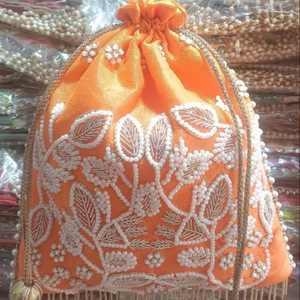 Recién llegado, monederos de diseñador para mujer, bolsos de mano, bolso Potli, bolso nupcial bordado con espejo para regalo de boda - Product Image 1