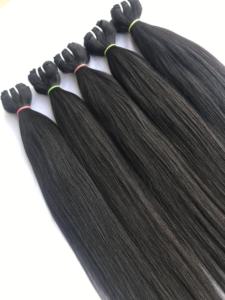 Venta al por mayor 22 ''Natural Straight Indian Temple Virgin Extensiones de cabello de doble máquina de trama suave crudo solo dibujado de alta calidad - Product Image 4