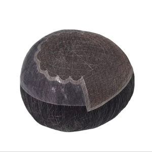 Perruque Q6 Yaki en cheveux humains pour hommes, toupet Remy vierge à trame simple, extension capillaire naturelle bouclée Bangladash, bonnet Remy - Product Image 5