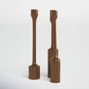 Bougeoirs en métal élégants Centre de table de mariage Pot à bougie en béton unique Ensemble de 3 bougeoirs - Product Image 4