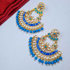 Pendiente Minakari de moda aleación 6 colores joyería de moda ligera diseño elegante para mujeres proveedor en línea al por mayor - Product Image 2