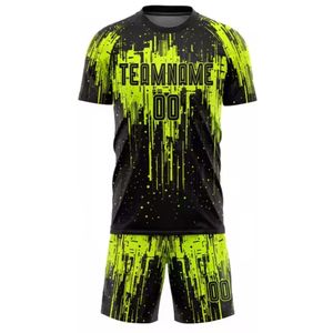 ชุดเสื้อฟุตบอลผ้าแห้งเร็วสำหรับผู้ชายชุดเสื้อเจอร์ซีย์ระบายอากาศได้กำหนดเองกันน้ำ100% โพลีเอสเตอร์ขายส่ง - Product Image 5