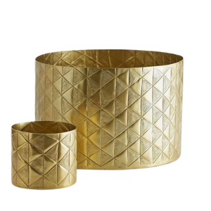 Pot de fleurs en métal de taille personnalisée fini or Hôtels et restaurants design attrayant Décoration intérieure et intérieur - Product Image 6