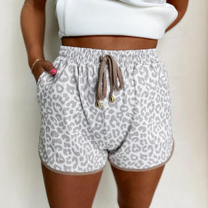 Shorts Casuales de Verano para Mujer, Estampado Animal, Cintura Alta, Cintura Elástica, Secado Rápido, Estilo Casual - Product Image 4