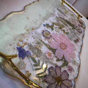 Bandejas de hueso modernas y elegantes con mango de Metal, cocina ecológica, comedor, fiesta, boda, decoración multifuncional para servir - Product Image 1