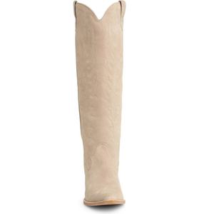 À la mode bout pointu <span class=keywords><strong>Beige</strong></span> rose <span class=keywords><strong>Cowboy</strong></span> sur le genou femmes bottes pour femmes - Product Image 6