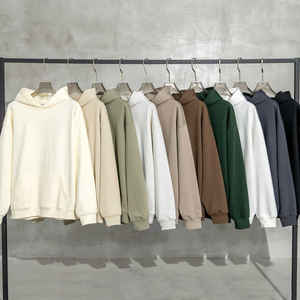 Vêtements de rue en relief personnalisé poids lourd tricoté coupe et couture coton sweats à capuche surdimensionnés unisexe de haute qualité anti-rétrécissement à capuche - Product Image 1