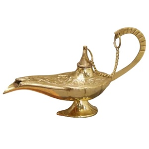 High Quality Brass Decorative Aladdin <b>Lamp</b> With Engraving Polish Finished For Home Decor Metal Aladdin Chirag - Product Image 2