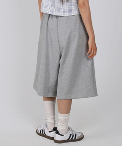 กางเกงขาสั้นเบอร์มิวดาผ้าฝ้ายหนาแบบจีบสองชั้น ยูนิเซ็กซ์ ทรงหลวม สวมใส่สบาย ไซส์ใหญ่ ผลิตในเกาหลี - Product Image 6