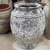 Vietnam grands Pots de jardin modernes en céramique émaillée Collection Atlantique décoration de la maison et de l'extérieur trous Pots de fleurs jardinières UNI EXIM