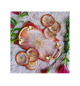 Bandeja de servicio de resina epoxi Bandeja hecha a mano de resina utilizada en el hotel y el hogar Artesanías personalizadas Más vendidos por tradebit - Product Image 2