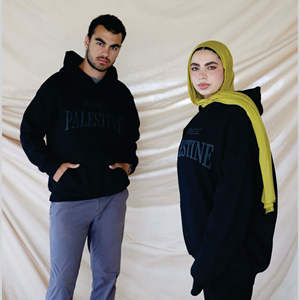 Venta al por mayor de alta visibilidad Sudadera con capucha negro de dibujos animados baratos de los hombres de cremallera suelta hombre y camisa personalizada Vintage libre Palestina Hoody - Product Image 2