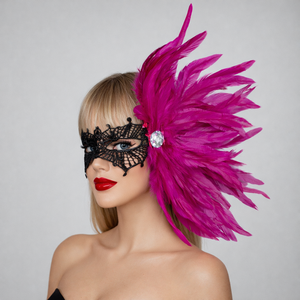 Máscara de Plumas <span class=keywords><strong>para</strong></span> Carnaval, Accesorio <span class=keywords><strong>para</strong></span> la Cabeza <span class=keywords><strong>para</strong></span> Espectáculos de Burlesque, Disfraz <span class=keywords><strong>para</strong></span> Fiestas de Halloween/Navidad, Atuendo <span class=keywords><strong>para</strong></span> Nochevieja - Product Image 1