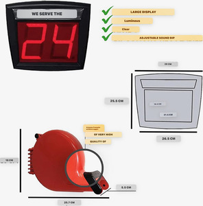 Sistema elettronico di gestione delle code per interni con Display a LED, i biglietti per il distributore di telecomando includono il numero di attesa per le chiamate in coda - Product Image 6