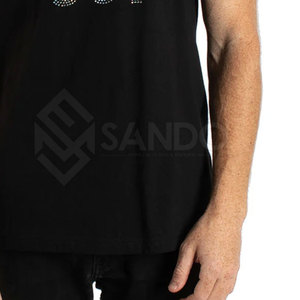 เสื้อยืดไรน์สโตนสำหรับผู้ชายเสื้อยืดติดพลอยเทียมระบายอากาศได้โลโก้ออกแบบได้ตามต้องการ - Product Image 6