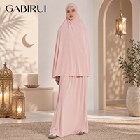 Ensemble 2 pièces de mode modeste pour femmes musulmanes du Ramadan : Khimar et jupe de prière en jersey, Robe Abaya – Direct Usine